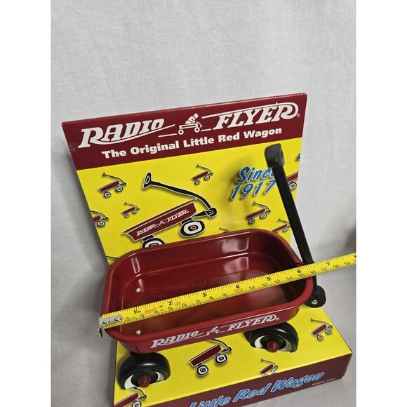 Radio Flyer Little Red Wagon Working Handle Metal Toy Small Mini- Fits Dolls - Picture 5 of 5